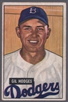 1951 Bowman Baseball- #7 Gil Hodges, Dodgers