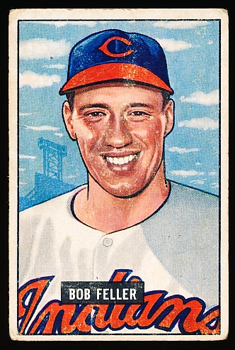 1951 Bowman Bb- #30 Bob Feller, Indians