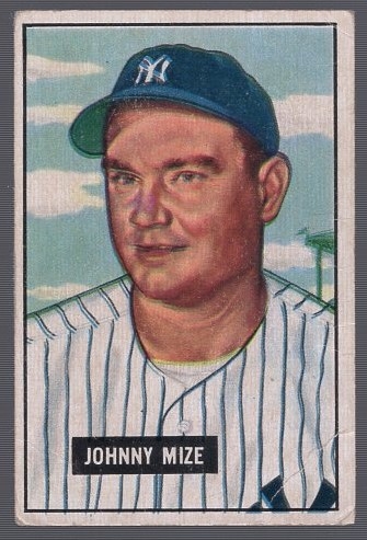 1951 Bowman Bb- #50 Johnny Mize, Yankees
