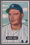 1951 Bowman Bb- #50 Johnny Mize, Yankees