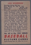 1951 Bowman Bb- #62 Lou Boudreau, Red Sox