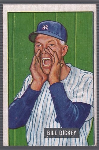 1951 Bowman Bb- #290 Bill Dickey, Yankees- Hi#