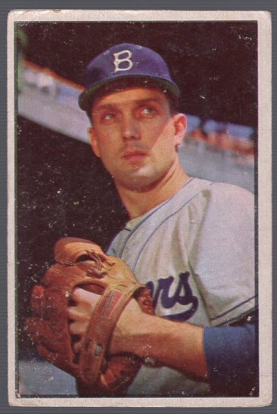1953 Bowman Bb Color- #12 Carl Erskine, Brooklyn Dodgers