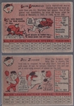 1958 Topps Bb- 2 Diff Yellow Team Variations