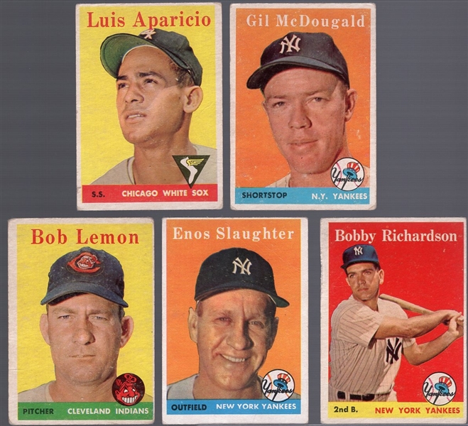 1958 Topps Bb- 5 Diff