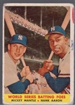 1958 Topps Bb - #418 Mantle/Aaron