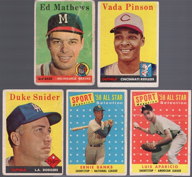 1958 Topps Bb- 5 Diff