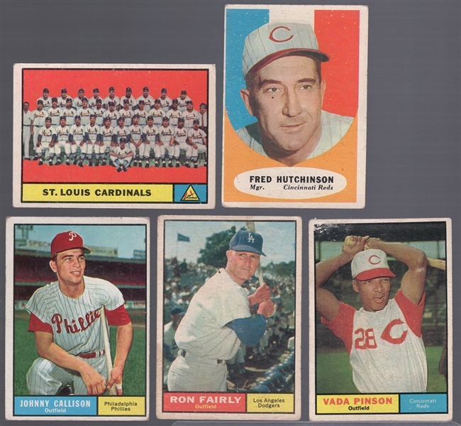 1961 Topps Baseball- 75 Asst