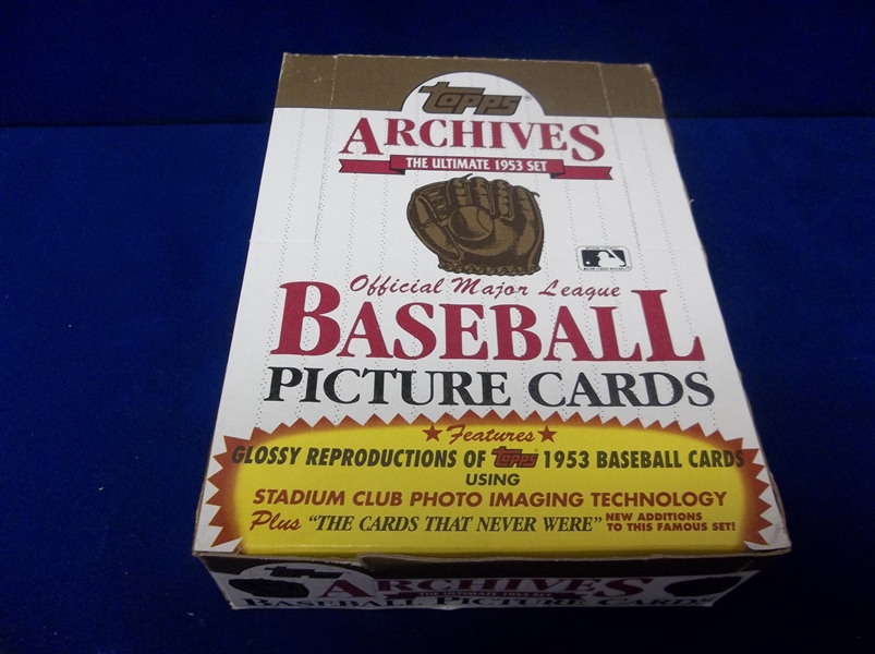 1991 Topps “1953 Archives” Baseball- One Unopened Wax Box