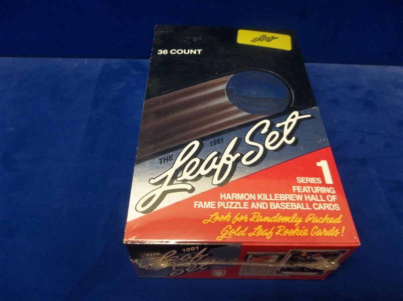 1991 Leaf Baseball- Series 1- One Unopened Wax Box