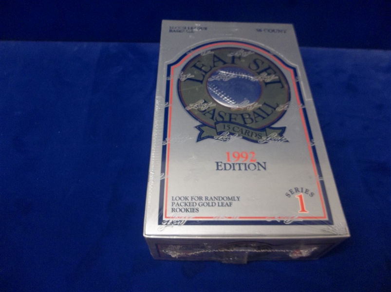 1992 Leaf Baseball- Series 1- One Unopened Wax Box