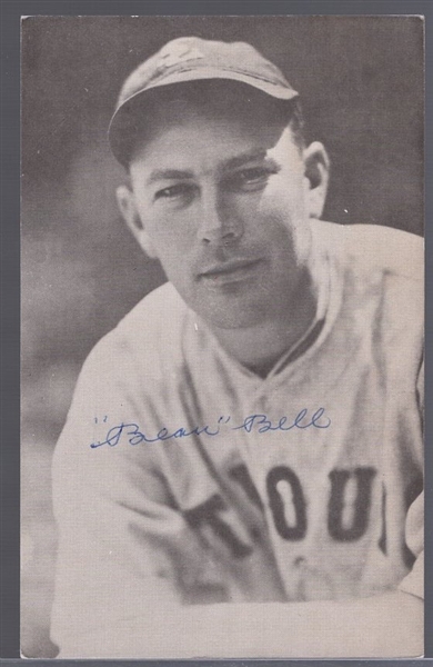 Autographed 1973 TCMA “The 1930’s League Leaders- Hits” MLB- Beau Bell, Browns