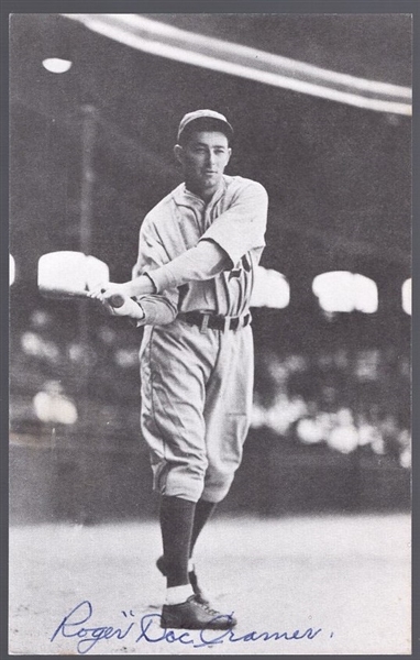 Autographed 1973 TCMA “The 1930’s- Six Consecutive Hits” MLB- Roger “Doc” Cramer, Athletics
