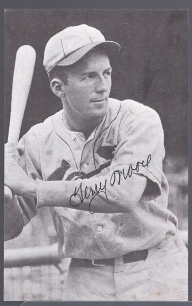 Autographed 1973 TCMA “The 1930’s- Six Consecutive Hits” MLB- Terry Moore, Cardinals
