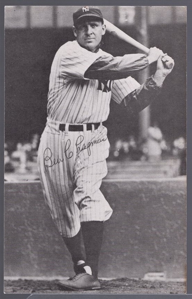 Autographed 1973 TCMA “The 1930’s League Leaders- Stolen Bases” MLB- Ben Chapman, Yankees