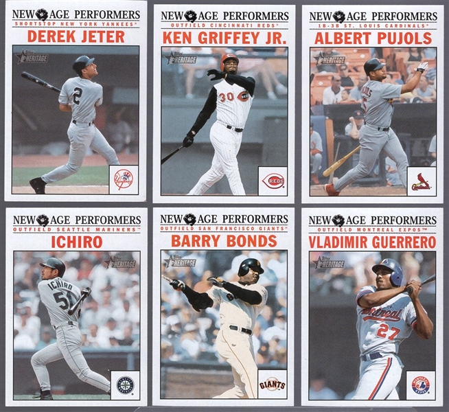 2002 Topps Heritage Bsbl. “New Age Performers”- 1 Complete Set of 15 Cards
