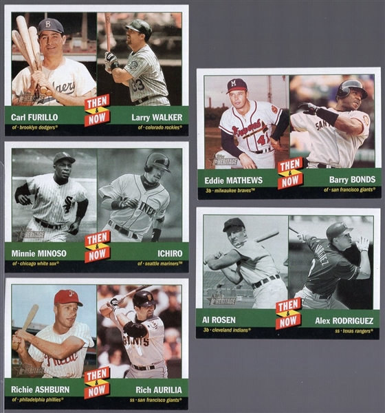 2002 Topps Heritage Bsbl. “Then and Now”- 1 Complete Set of 10 Cards