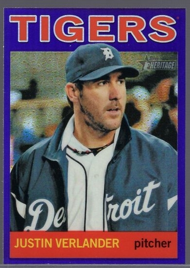2013 Topps Heritage Bsbl. “Chrome Purple Refractor” #HC30 Justin Verlander, Tigers