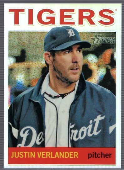 2013 Topps Heritage Bsbl. “Chrome Refractor” #HC30 Justin Verlander, Tigers