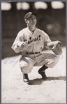 Autographed Cliff Bolton Detroit Tigers MLB B/W Photo Postcard