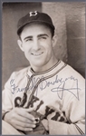 Autographed Frenchy Bordagaray Brooklyn Dodgers MLB B/W Photo Postcard
