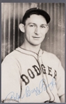 Autographed Ralph Buzz Boyle Brooklyn Dodgers MLB B/W Photo Postcard