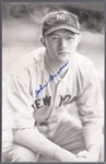 Autographed Johnny Broaca New York Yankees MLB B/W Photo Postcard