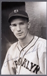 Autographed Jimmy Bucher Brooklyn Dodgers MLB Photo Postcard