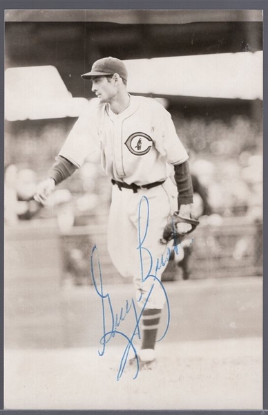 Autographed Guy Bush Chicago Cubs MLB Photo Postcard