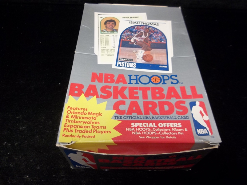 1989-90 Hoops Basketball- High Series- One Unopened Wax Box