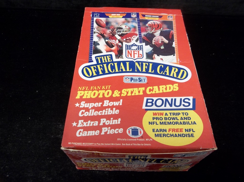 1989 Pro Set Football- Series #1- One Unopened Wax Box