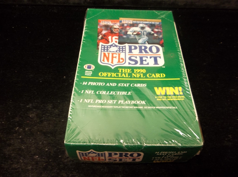 1990 Pro Set Football- Series #1- One Unopened Wax Box