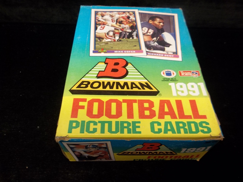 1991 Bowman Football- One Unopened Wax Box