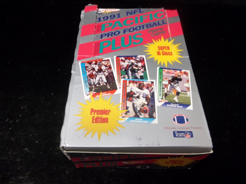 1991 Pacific Football- Series #1- One Unopened Jumbo Pack Box