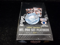 1991 Pro Set Platinum Football- Series #1- One Unopened Wax Box