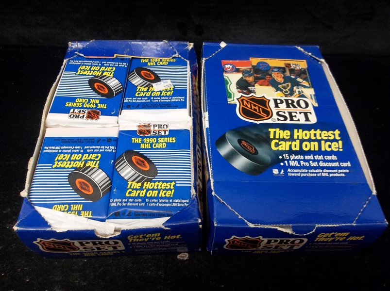 1990-91 Pro Set Hockey- Series #1- 72 Unopened Wax Packs