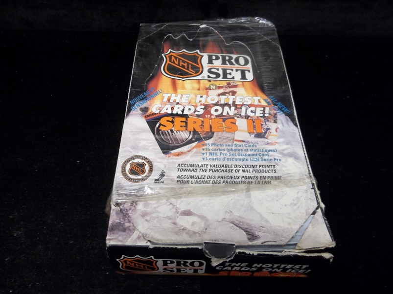 1990-91 Pro Set Hockey- Series #2- One Unopened French Wax Box