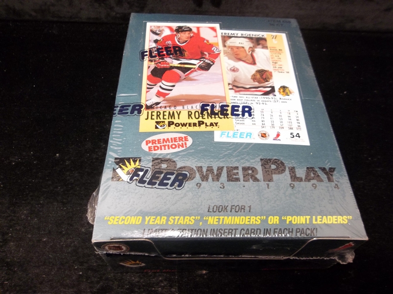 1993-94 Fleer Power Play Hockey- One Unopened Wax Box