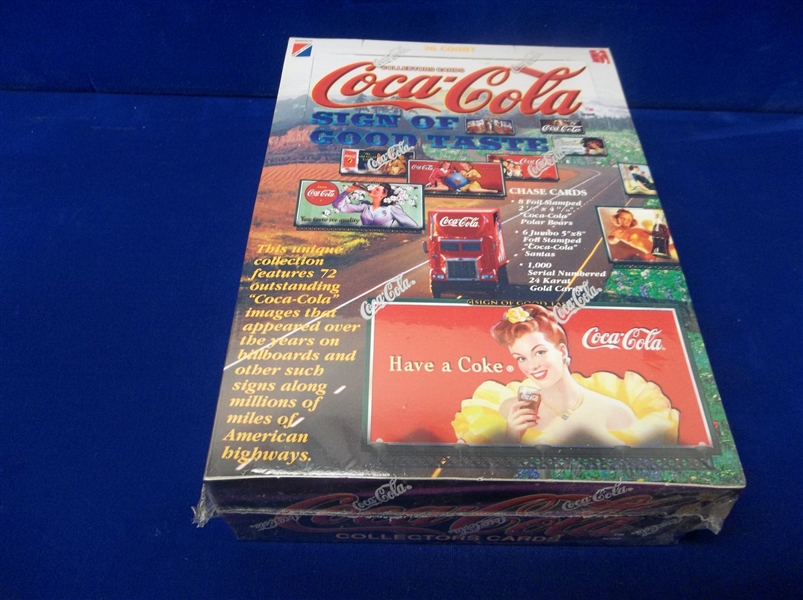 1996 Collect-A-Card “Coca-Cola Sign of Good Taste”- One Unopened Wax Box