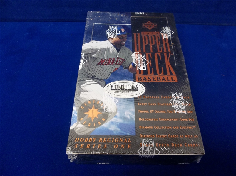 1994 Upper Deck Baseball- Series #1- One Unopened Hobby Regional Box (Central Region)