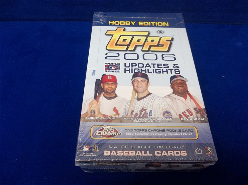 2006 Topps Updates & Highlights Baseball- One Unopened Hobby Wax Box