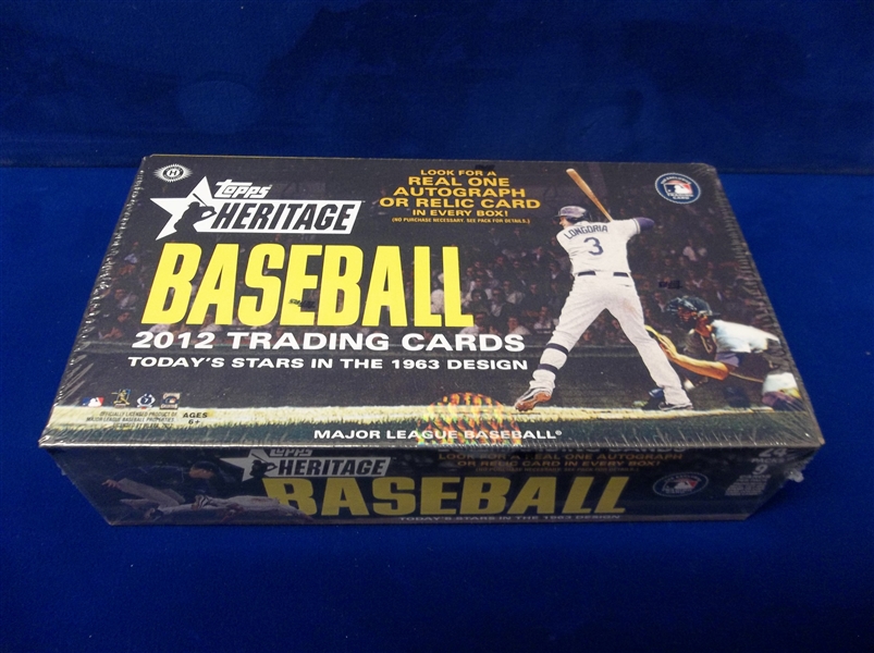 2012 Topps Heritage Bsbl.- 1 Factory Sealed Hobby Box