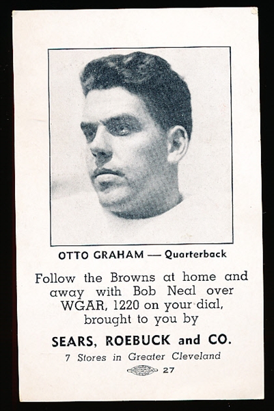 1946 Sears Roebuck- Cleveland Browns- Otto Graham