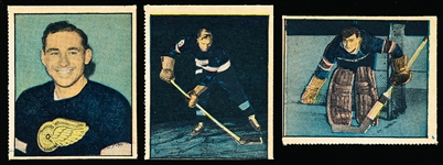 1951 Berk Ross Hockey- 3 Cards