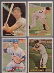 1957 Topps Bb- 4 Diff Semi Hi#’s