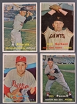 1957 Topps Bb- 4 Diff Semi Hi#’s