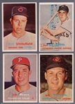 1957 Topps Bb- 4 Diff Semi Hi#’s