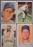 1957 Topps Bb- 4 Diff Semi Hi#’s