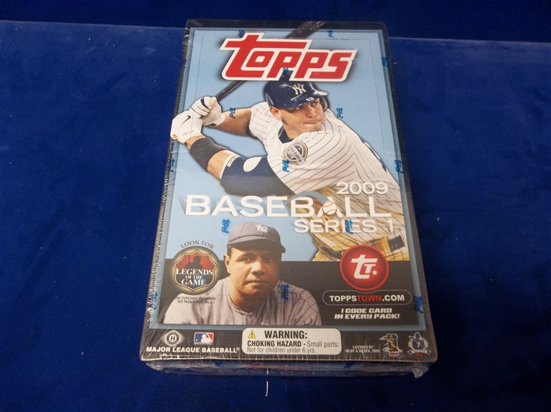 2009 Topps Baseball- Series #1- One Unopened Hobby Wax Box