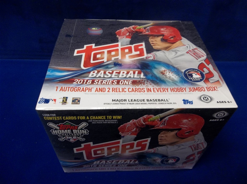 2018 Topps Bsbl.- 1 Factory Sealed Series 1 Hobby Jumbo Box